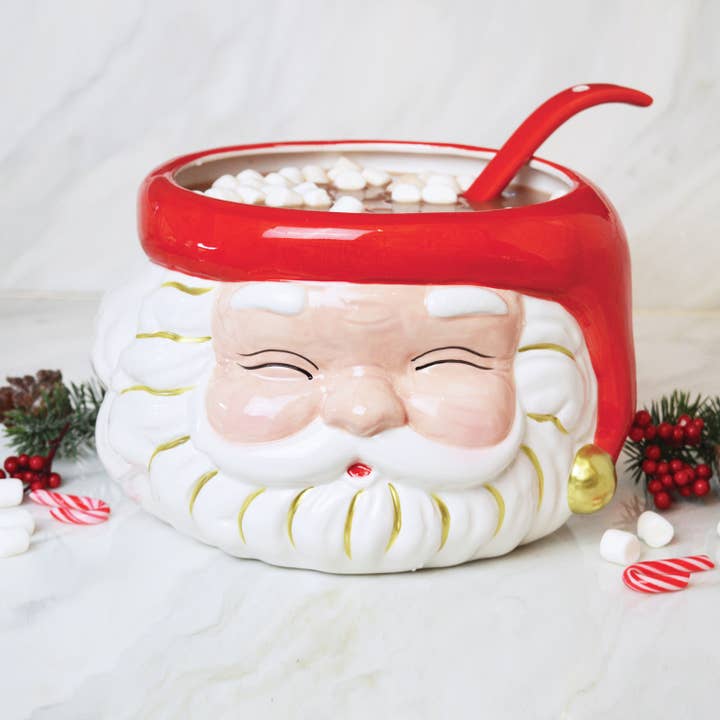 PREORDER: Red Santa Punch Bowl & Ladle