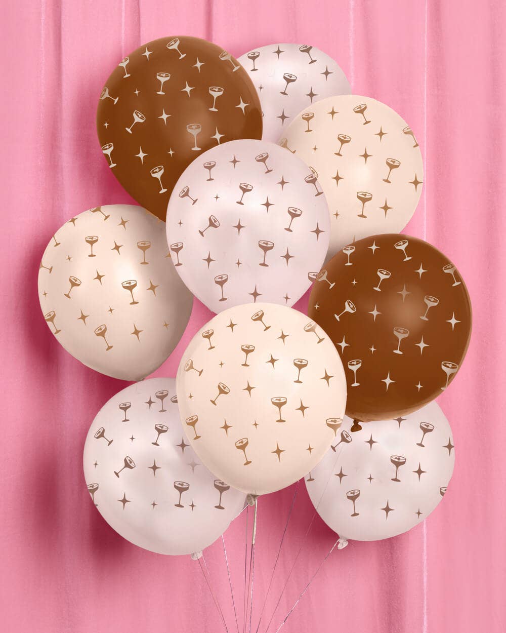 Espresso Martini Balloon Pack - 24 latex balloons, birthday, bachelorette