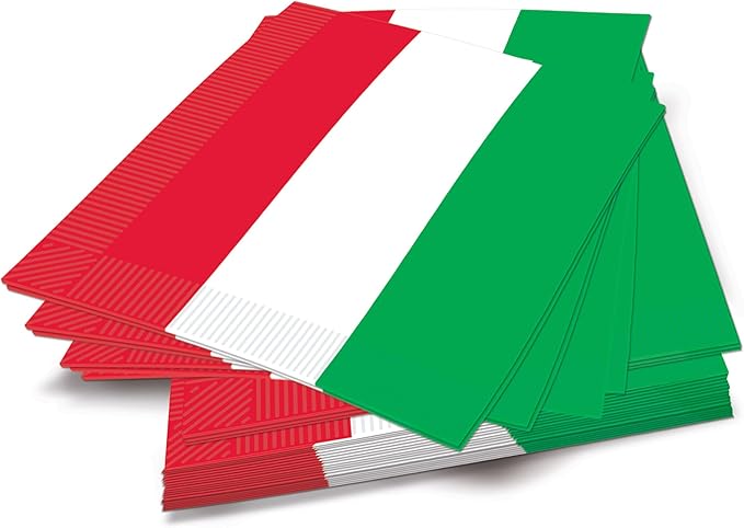 Red White & Green Luncheon Napkins (16)