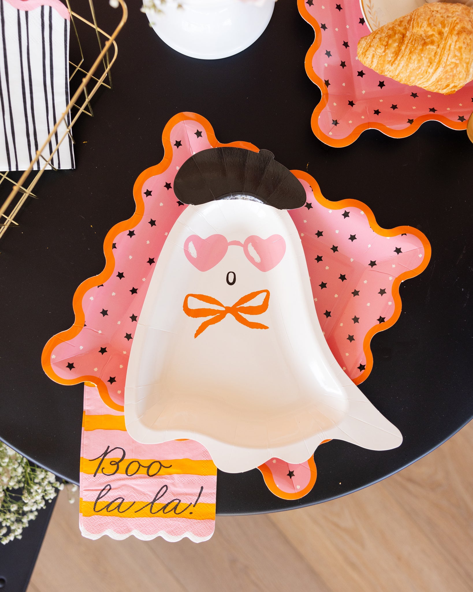 Presale: PINK & ORANGE BOO LA LA DINNER NAPKIN