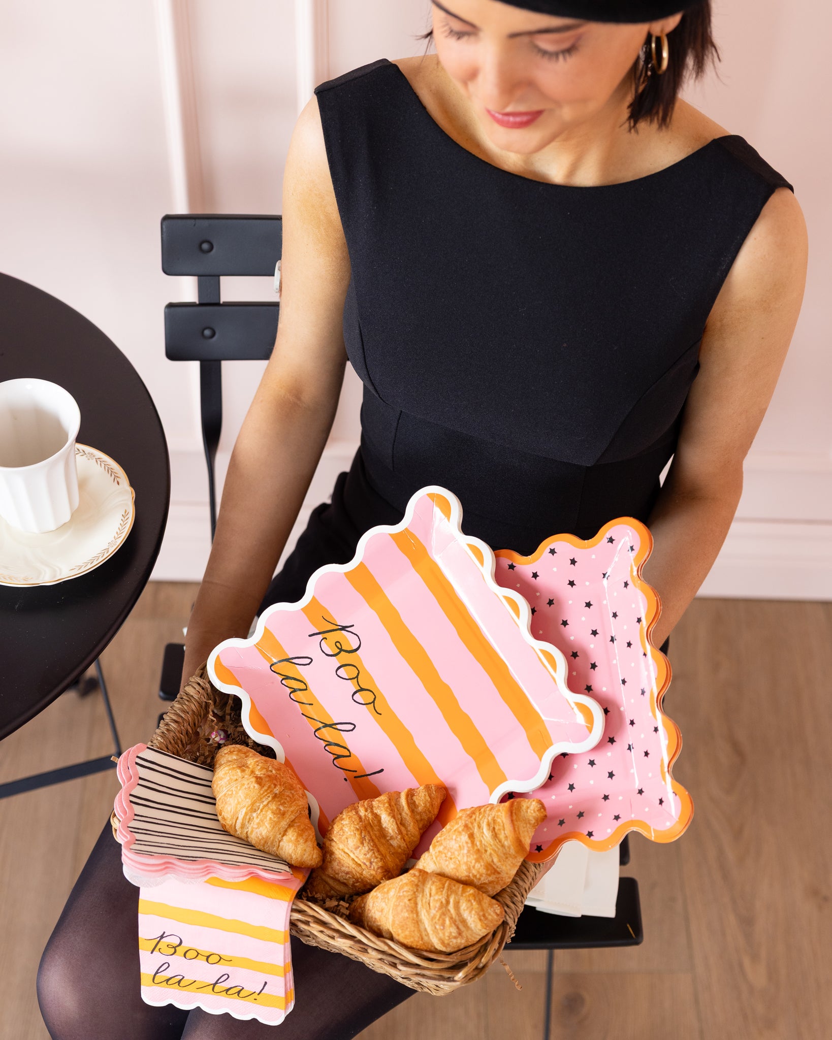 Presale: WHITE & BLACK STRIPED COCKTAIL NAPKIN