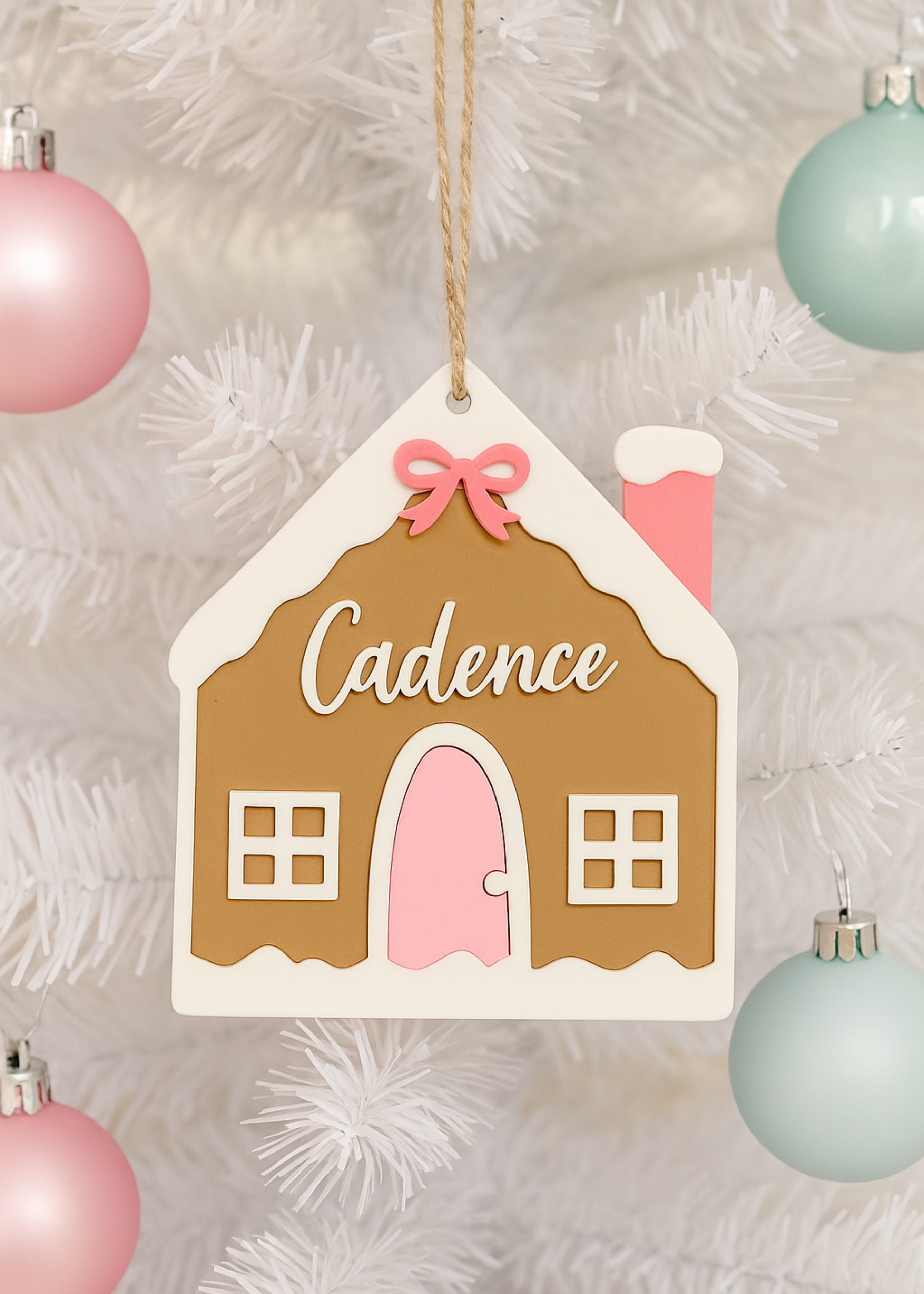Personalized Gingerbread House Ornament / Place Setting