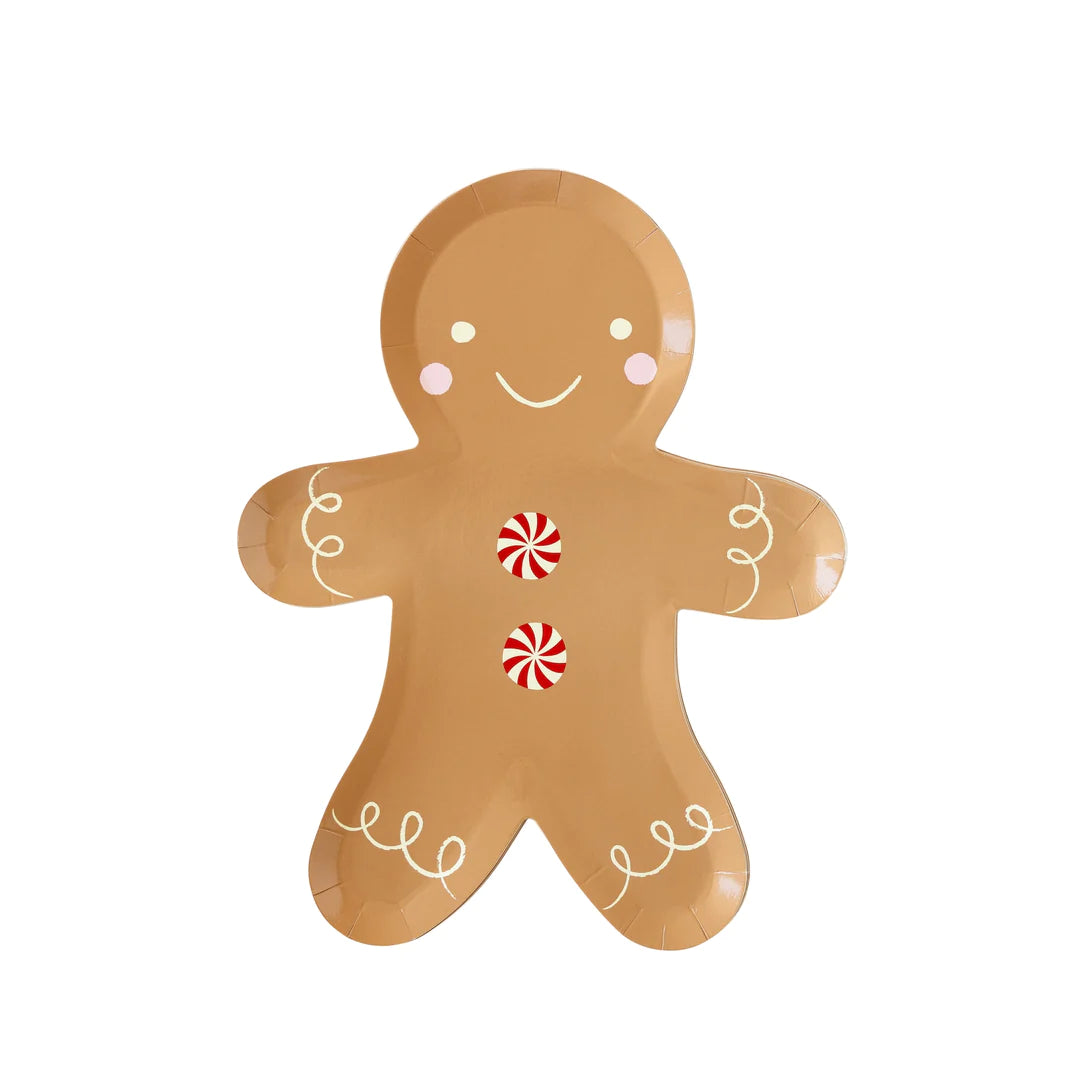 PRESALE: GBD1040 - GINGERBREAD MAN SHAPED PAPER PLATE