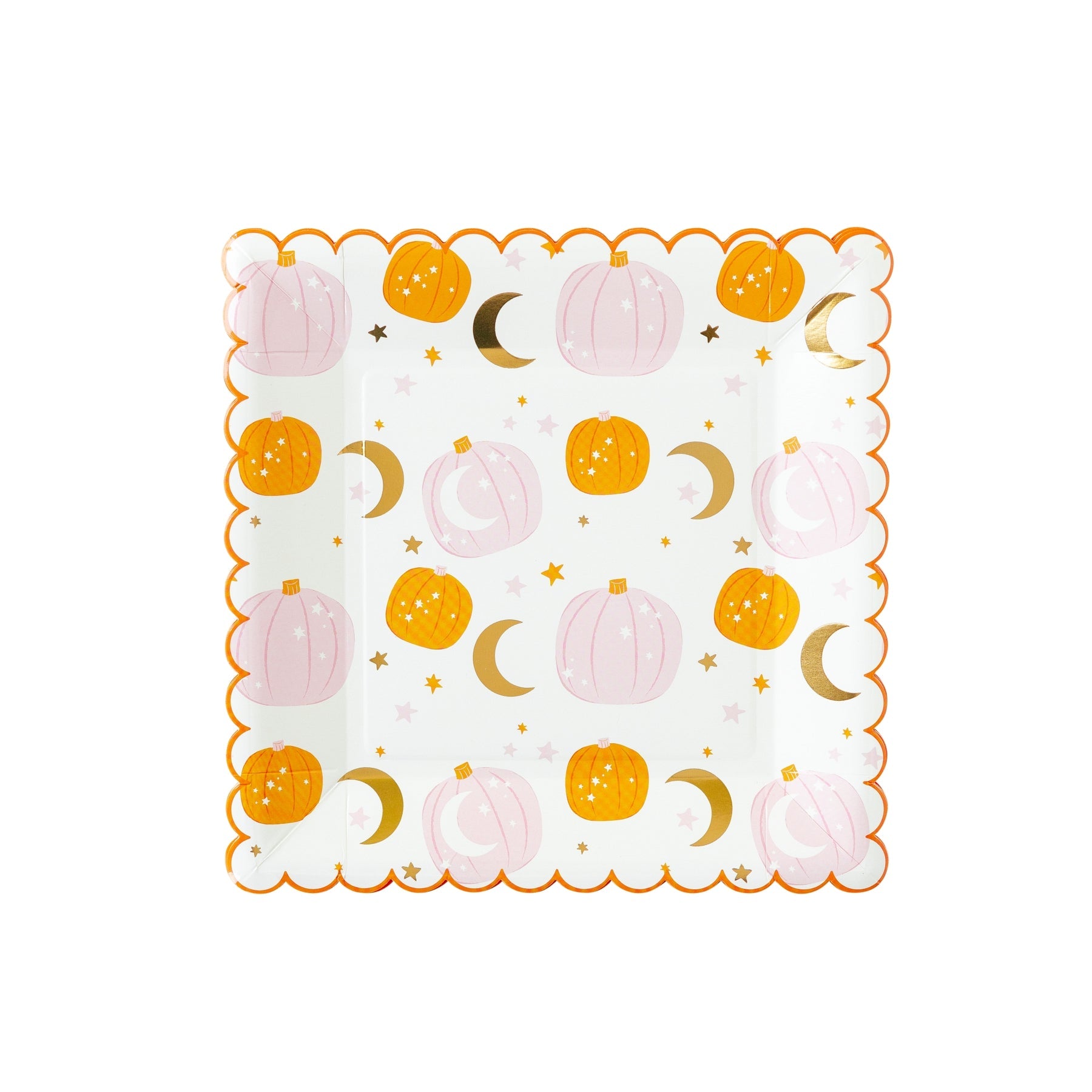 Star and Pumpkin Paper Plate