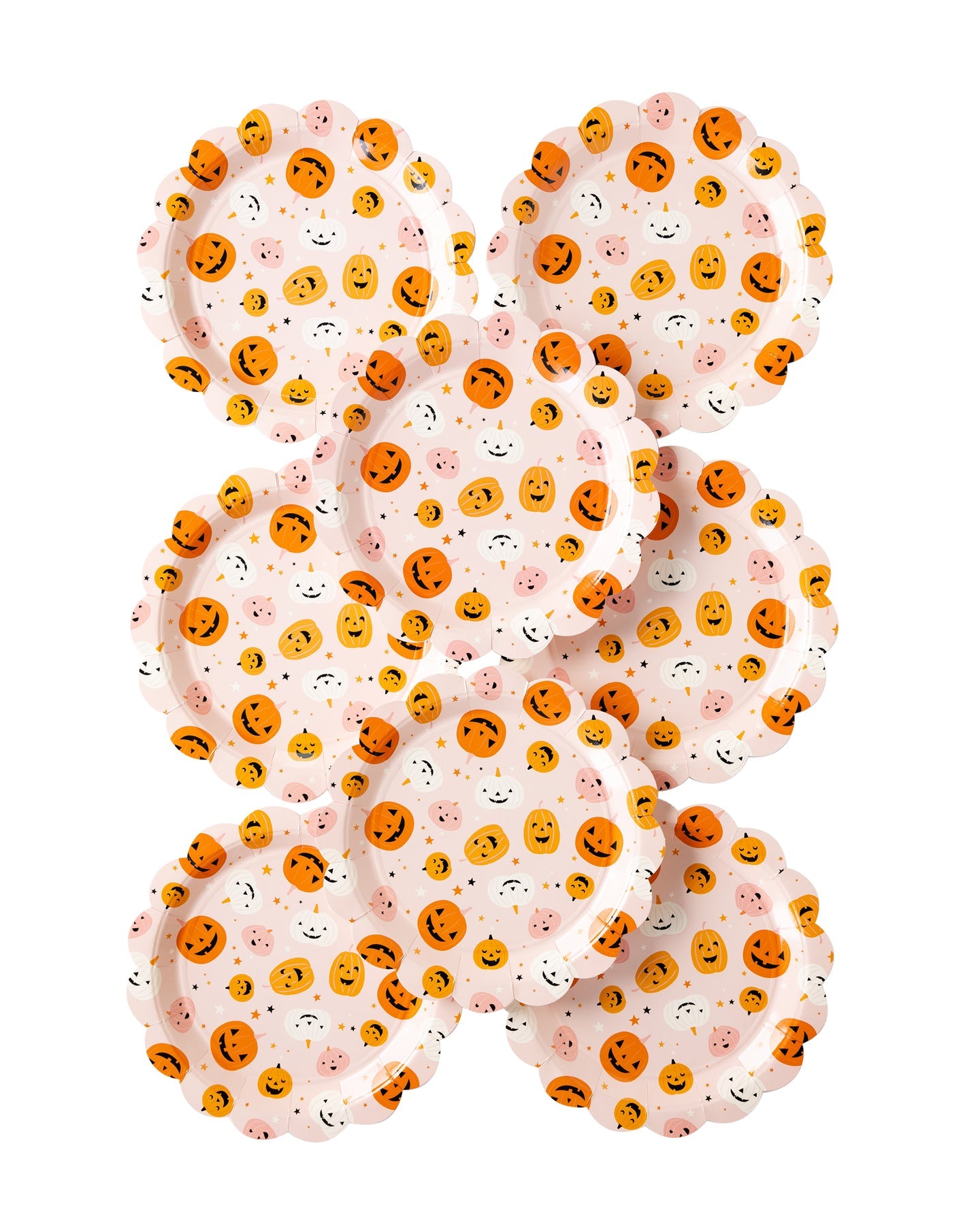 Hey Pumpkin Scattered Pumpkins Paper Plates