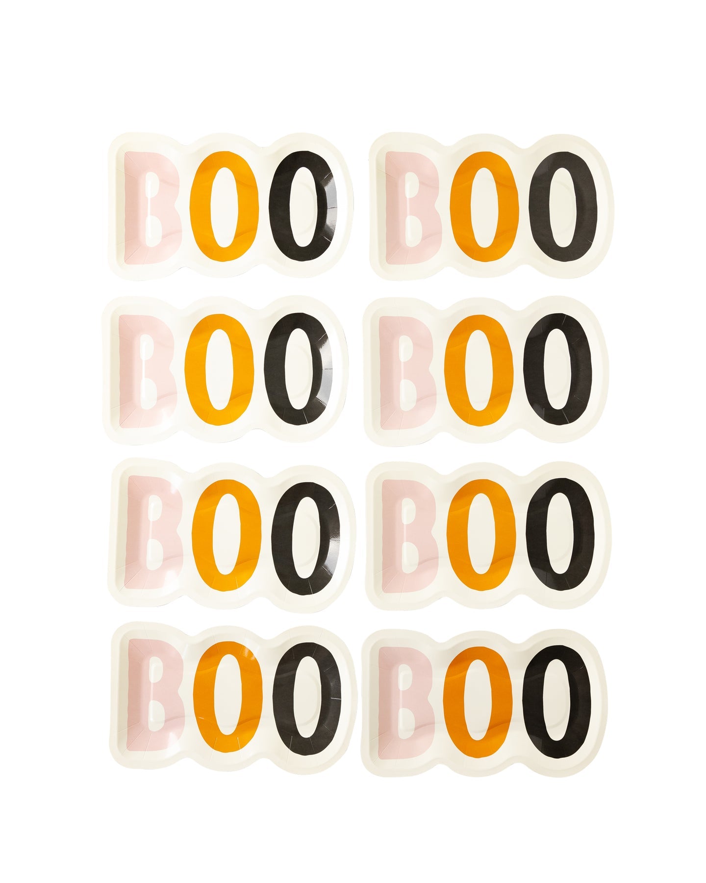 Hey Pumpkin Boo Shaped Paper Plate