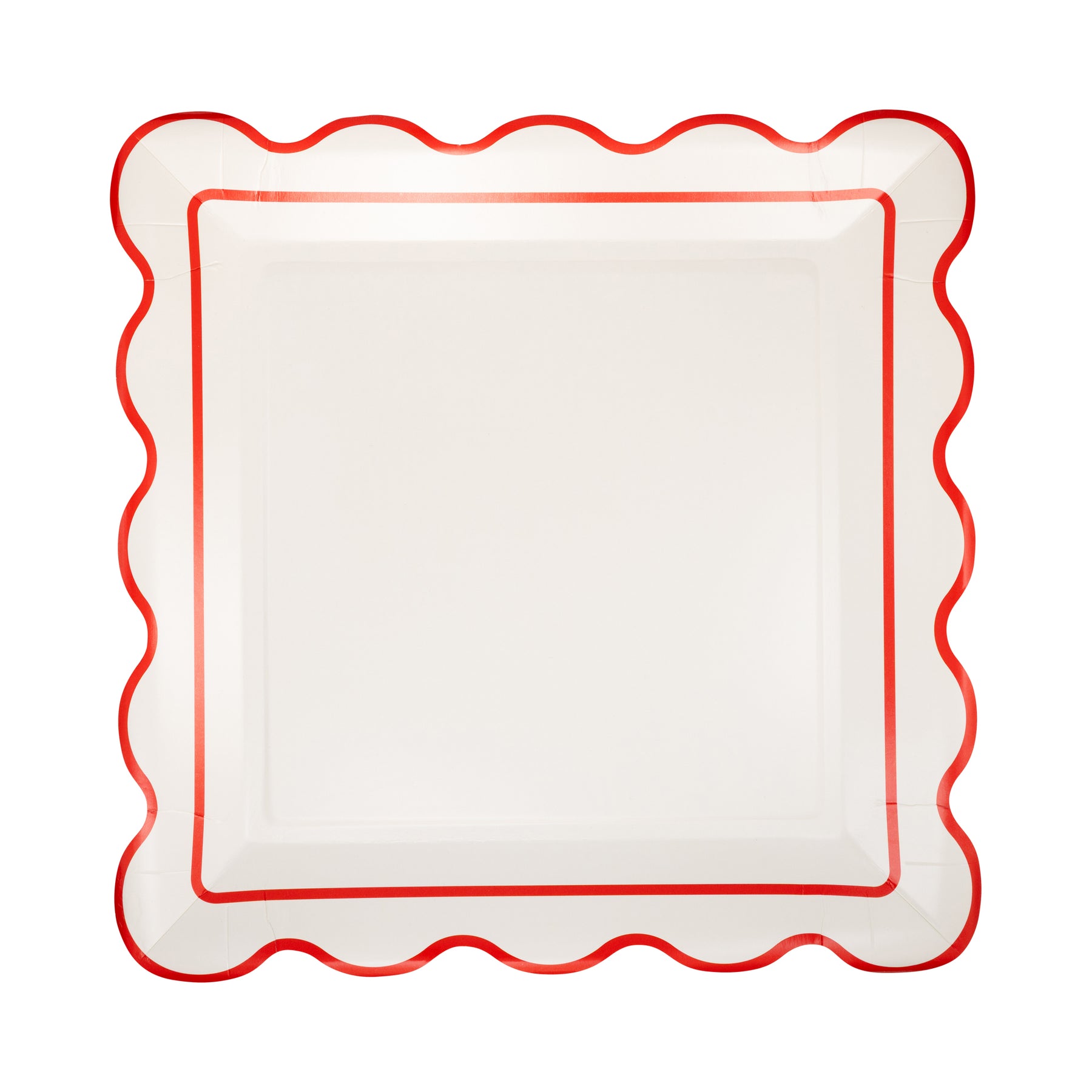 PRESALE: STN1242 - Cream Scalloped Square Plate