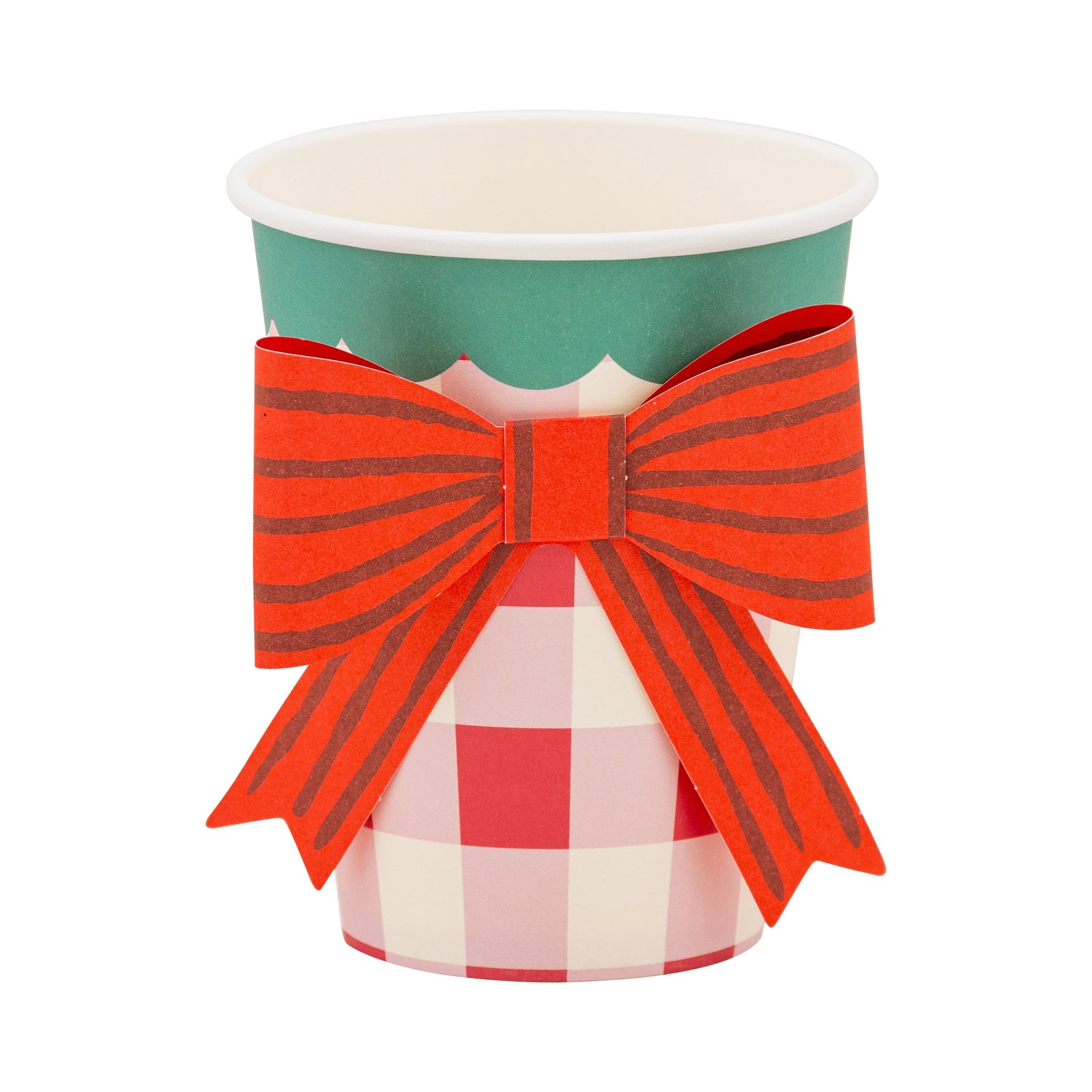 PRESALE: SUG1210 - Plaid Cup with Bow