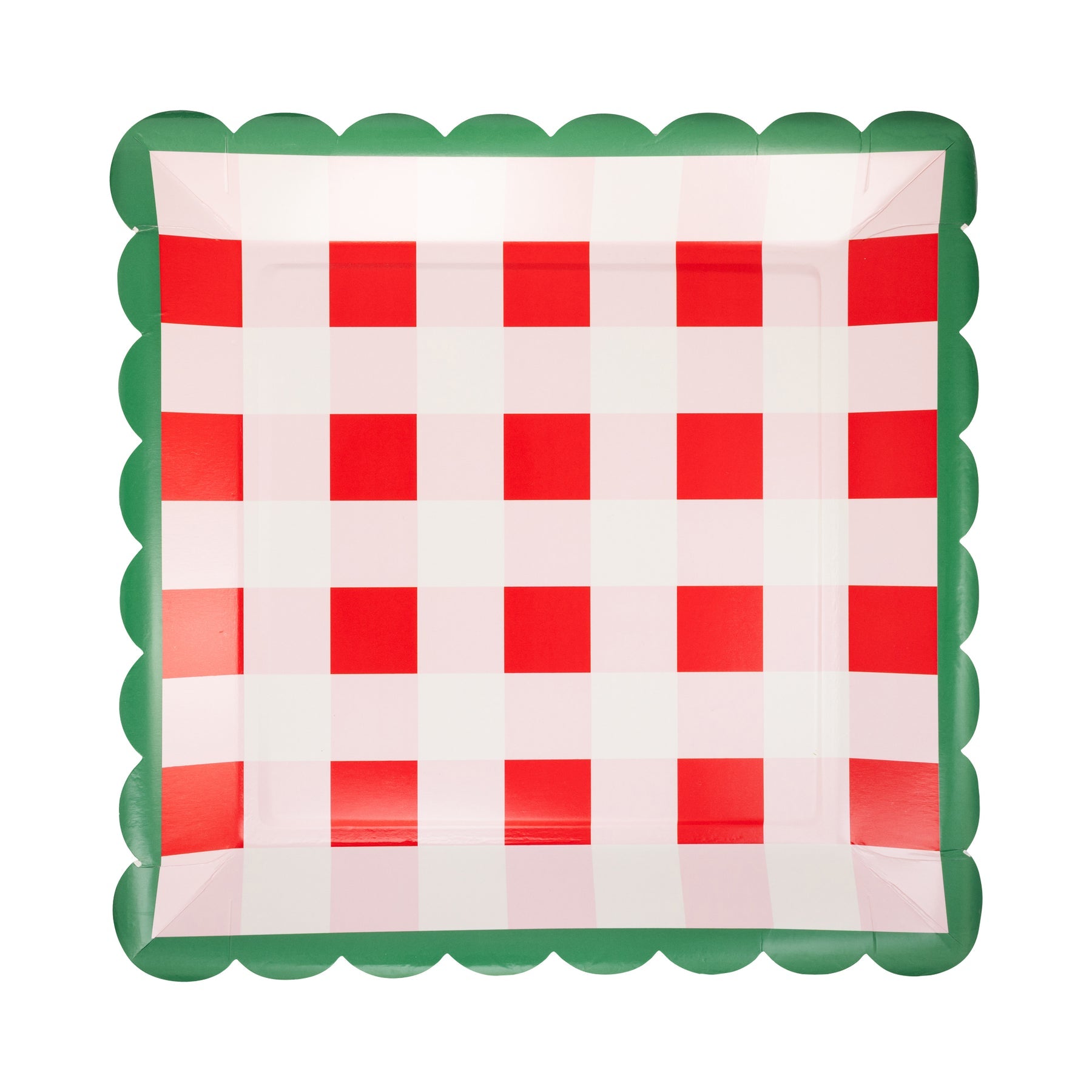 PRESALE: SUG1241 - Plaid Scalloped Edge Plate