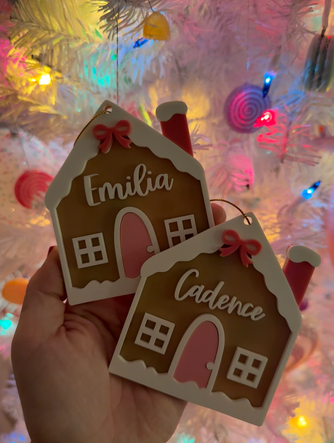 Personalized Gingerbread House Ornament / Place Setting