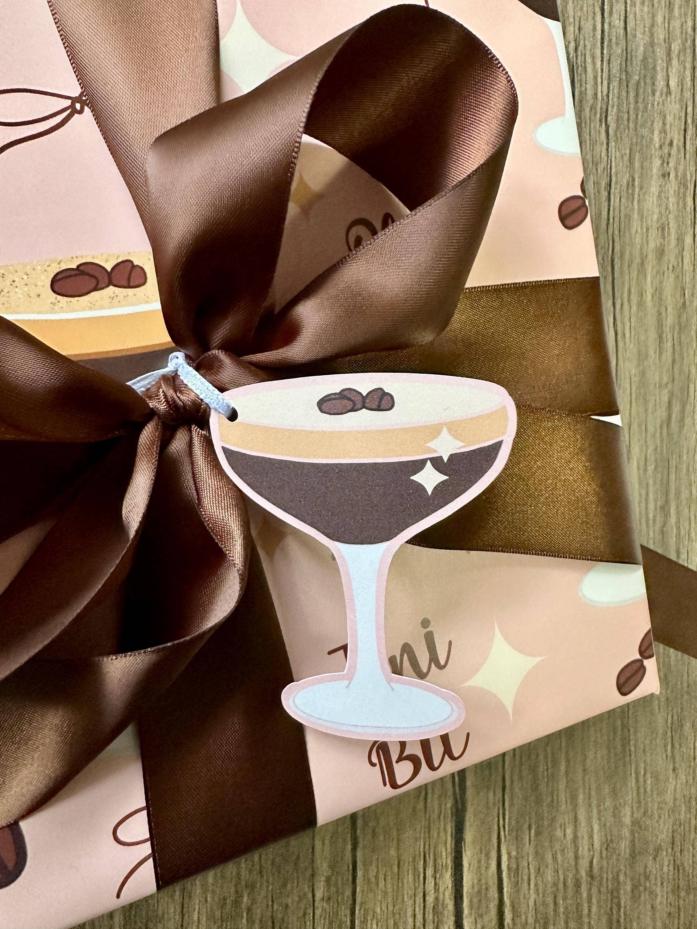 A TINI BIT OLDER WRAPPING PAPER| ESPRESSO MARTINI GIFT WRAP