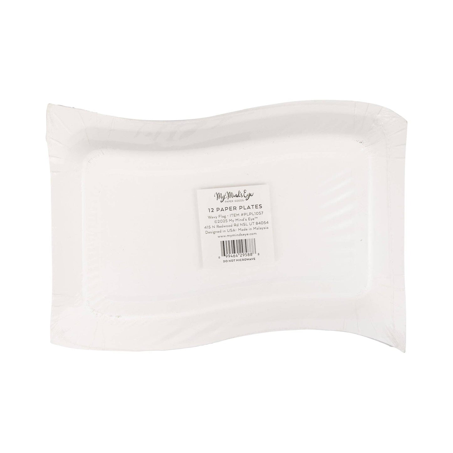 PLPL1057 - Wavy Flag Plate (8 ct)