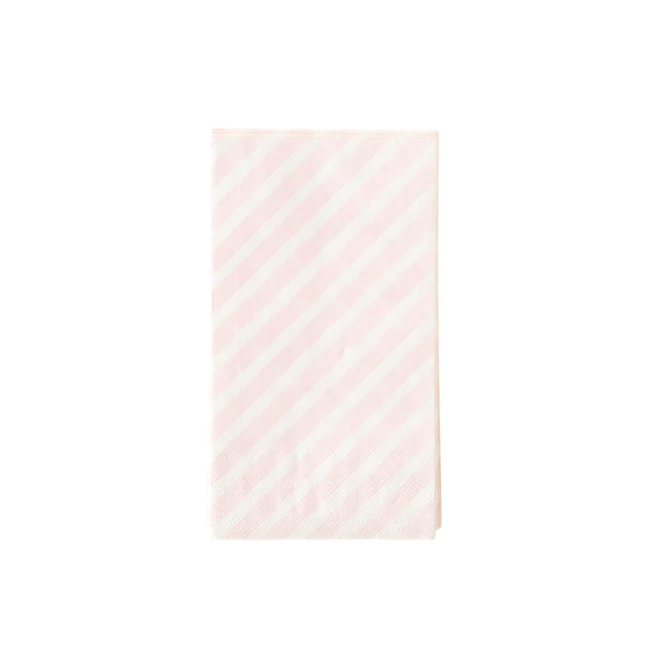 GBD1039 - GINGERBREAD PINK STRIPE PAPER DINNER NAPKIN