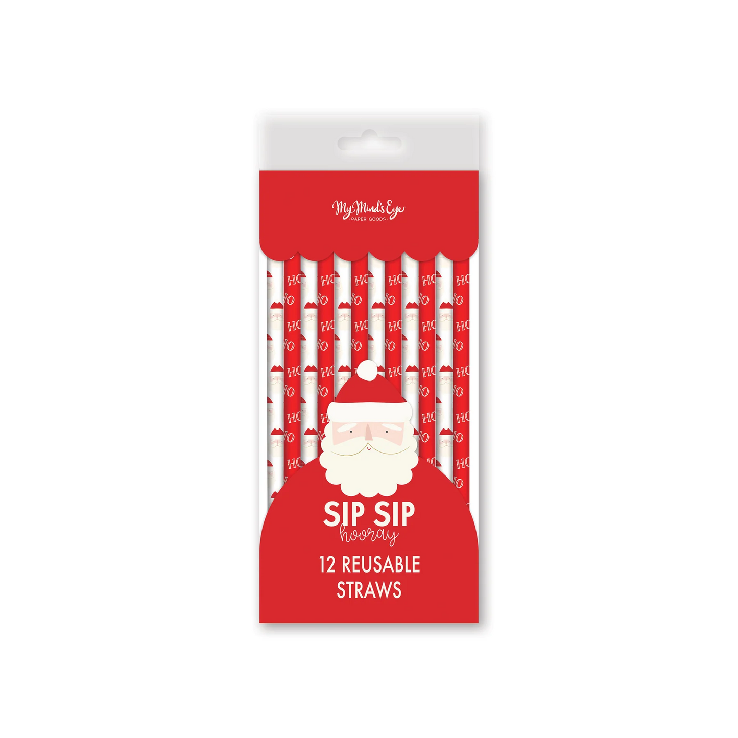 PRESALE SHIPPING MID OCTOBER - BEC1016 - BELIEVE SANTA REUSABLE STRAW SET