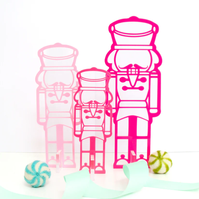 Acrylic Nutcracker Set of 3 (Choose your Colorway)