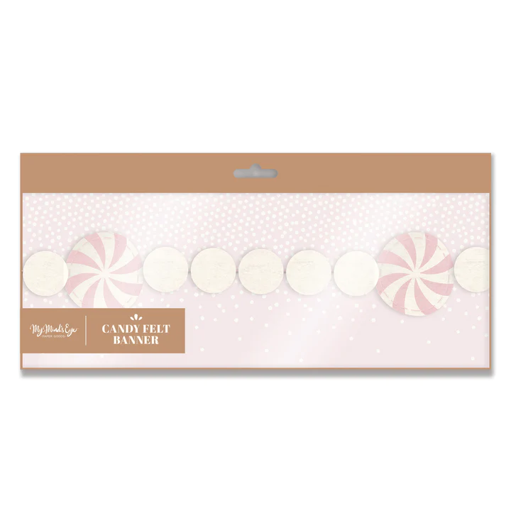 GINGERBREAD CANDY FELT BANNER