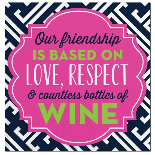 Friendship & Wine Cocktail Napkins (20)