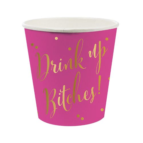 Drink Up B*tches 4oz Paper Shot Glasses (10)