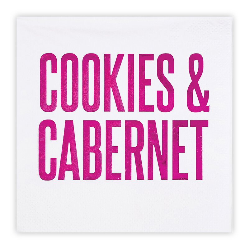 Cookies & Cabernet Beverage Napkins