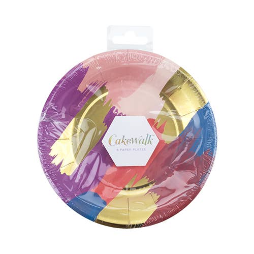 Watercolor 7" Appetizer / Dessert Paper Plates (8)