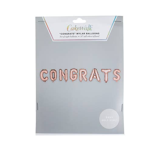 Rose Gold Congrats Mylar Balloon