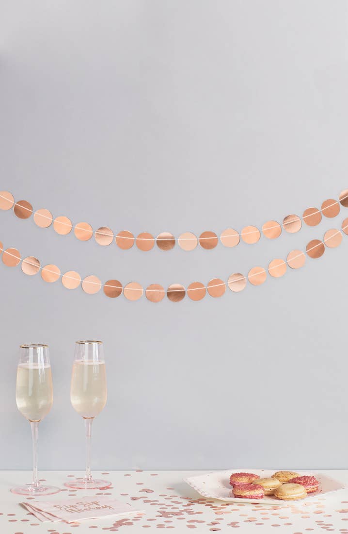 Rose Gold Circle Garland