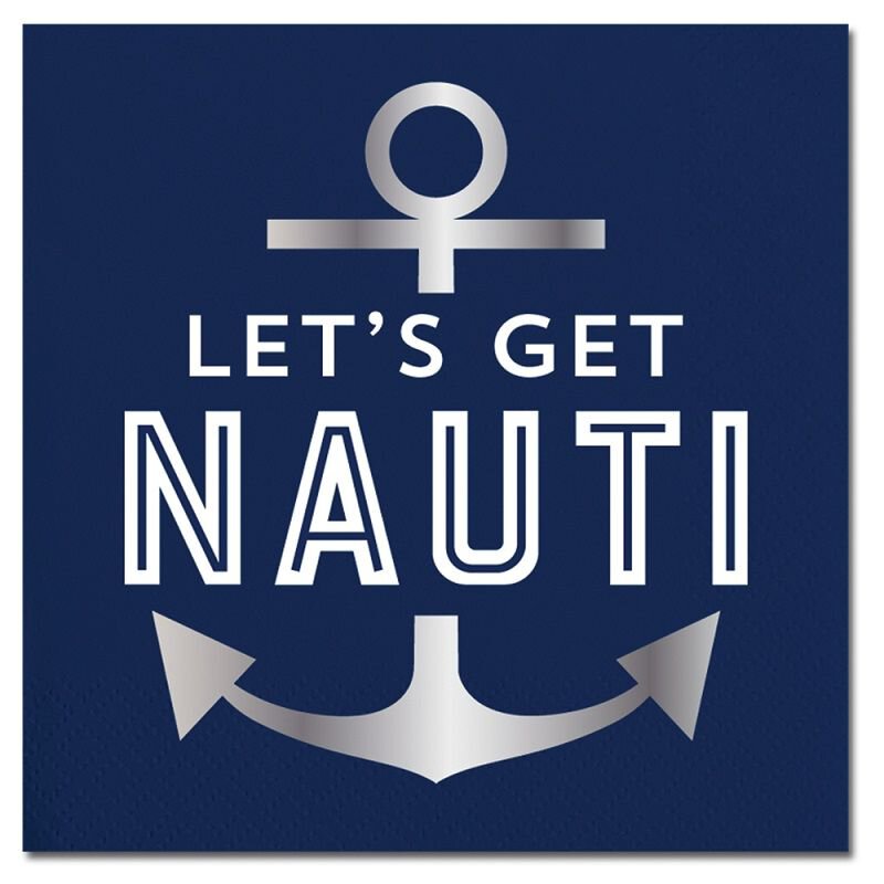 Let's Get Nauti Nautical Cocktail Napkins – Kedziefest Parties
