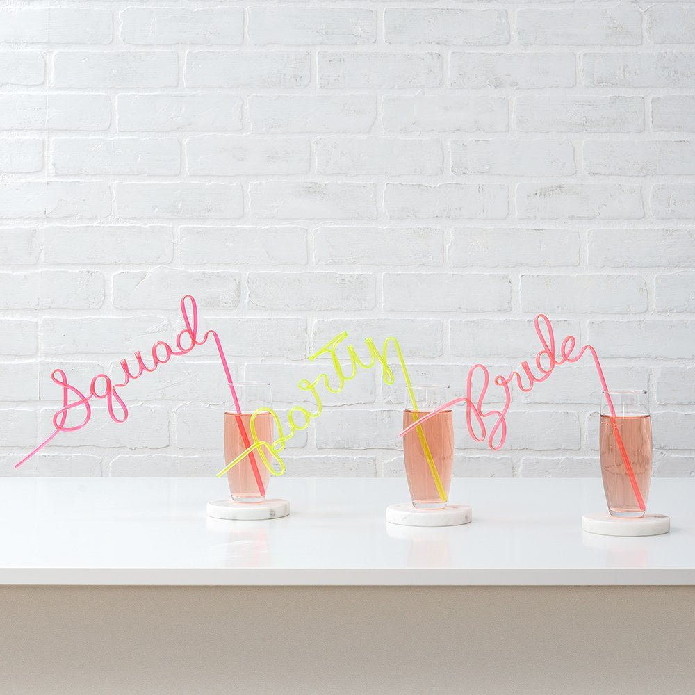 Squad Bachelorette Party Silly Straw