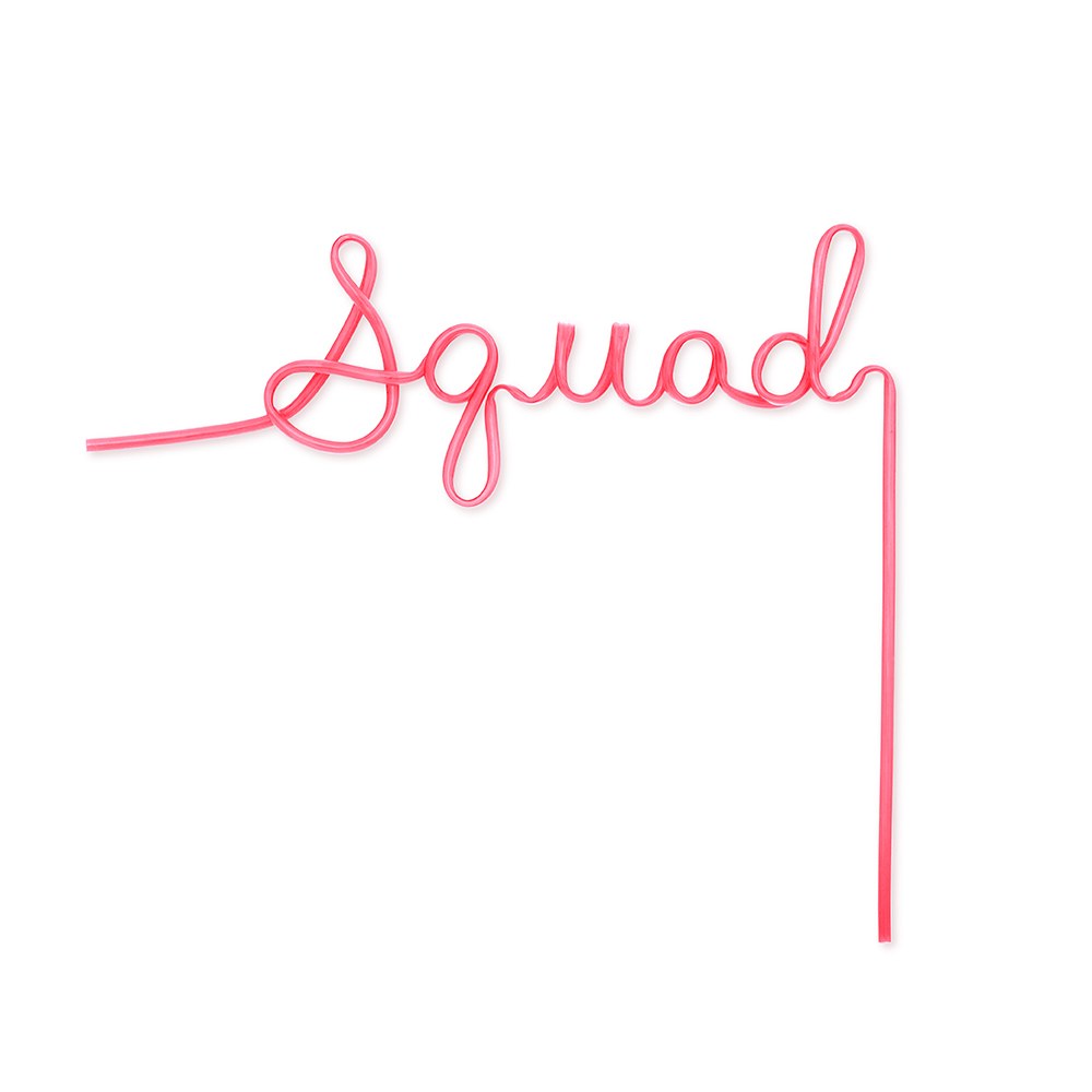 Squad Bachelorette Party Silly Straw
