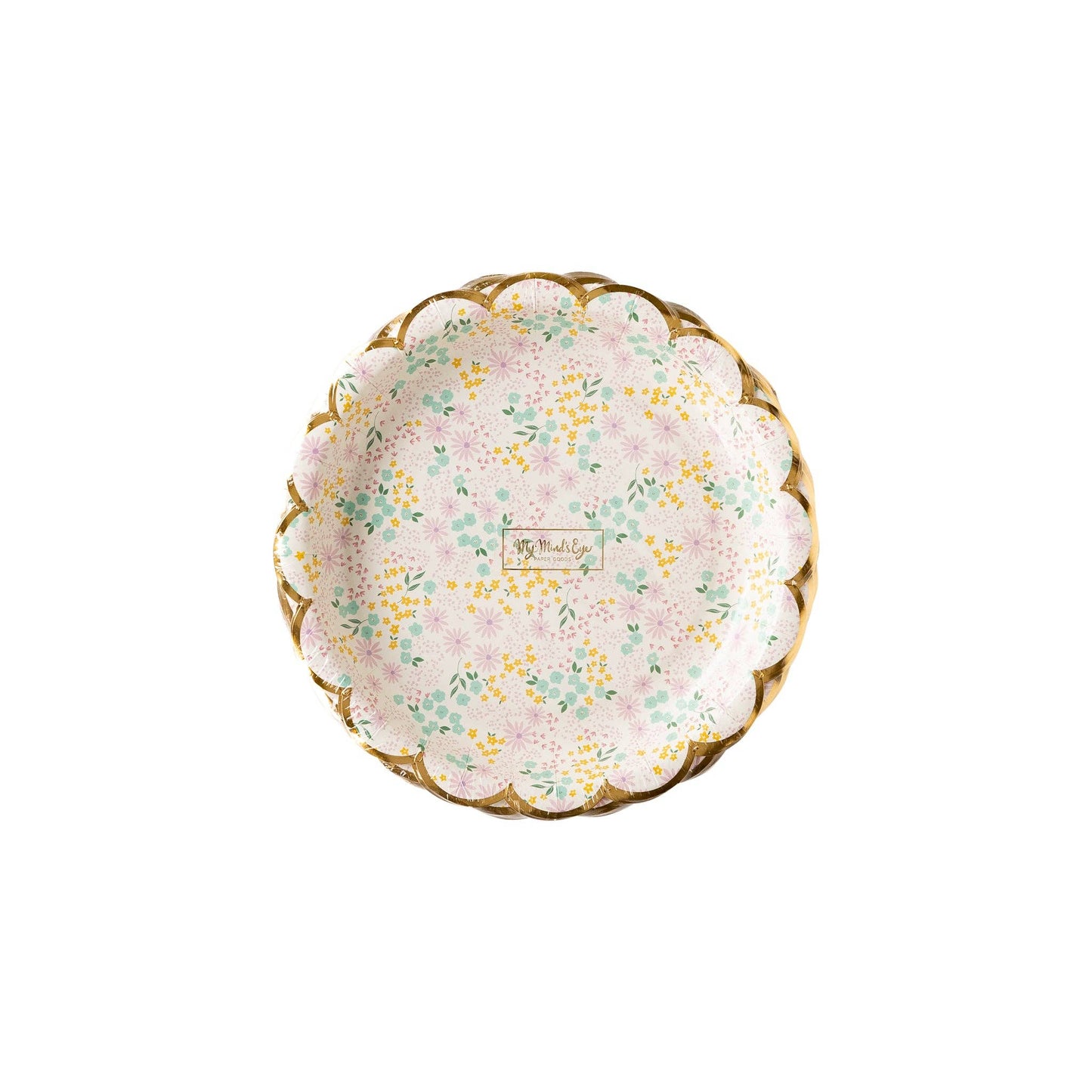 Ditsy Floral Round Scallop 7" Plate (8)