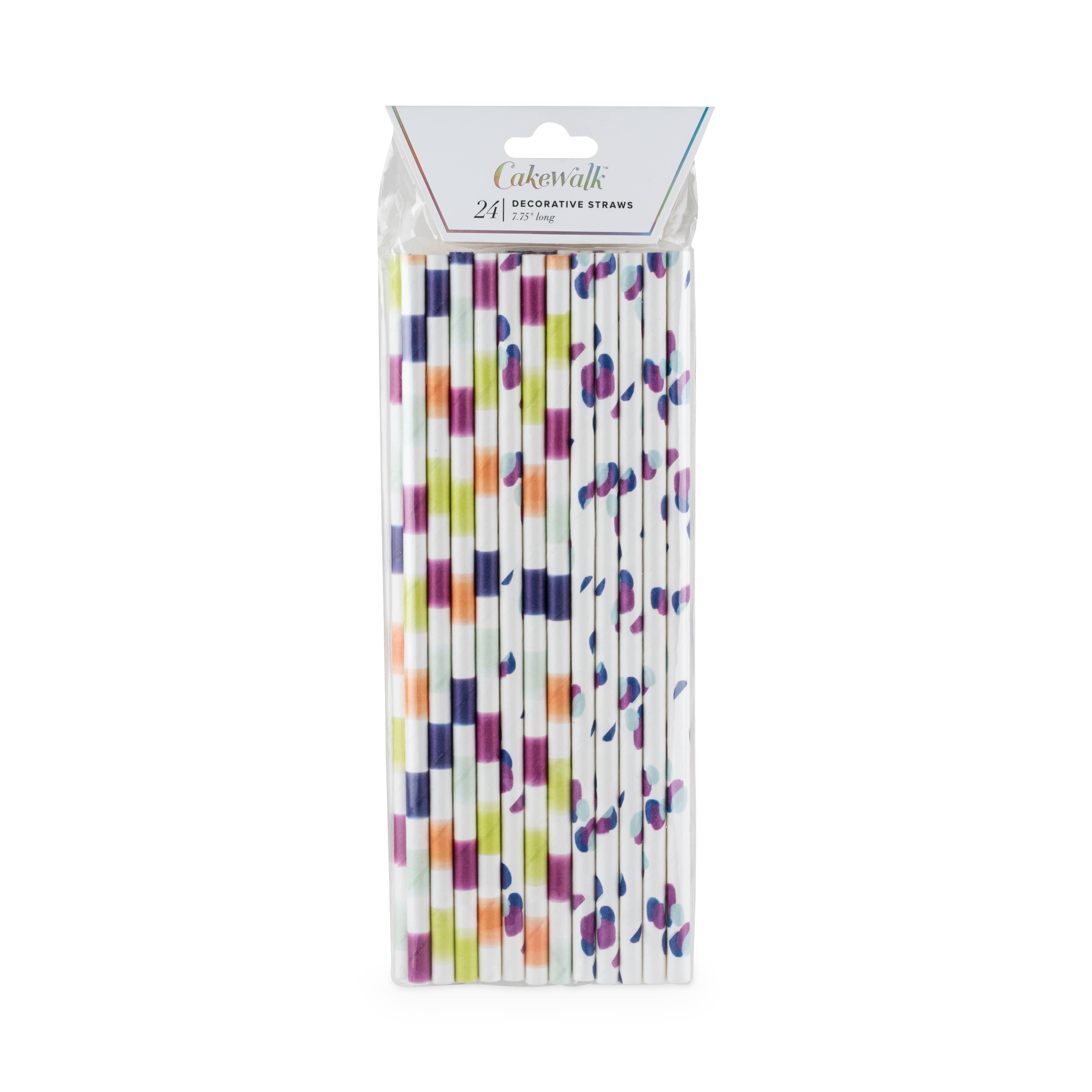 Polka Dot and Stripe Pattern Paper Straw (24)