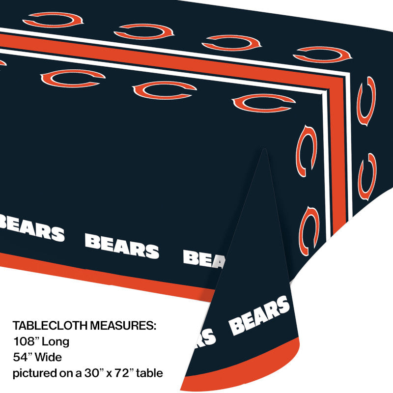 Chicago Bears Plastic Tablecloth, 54" x 102"