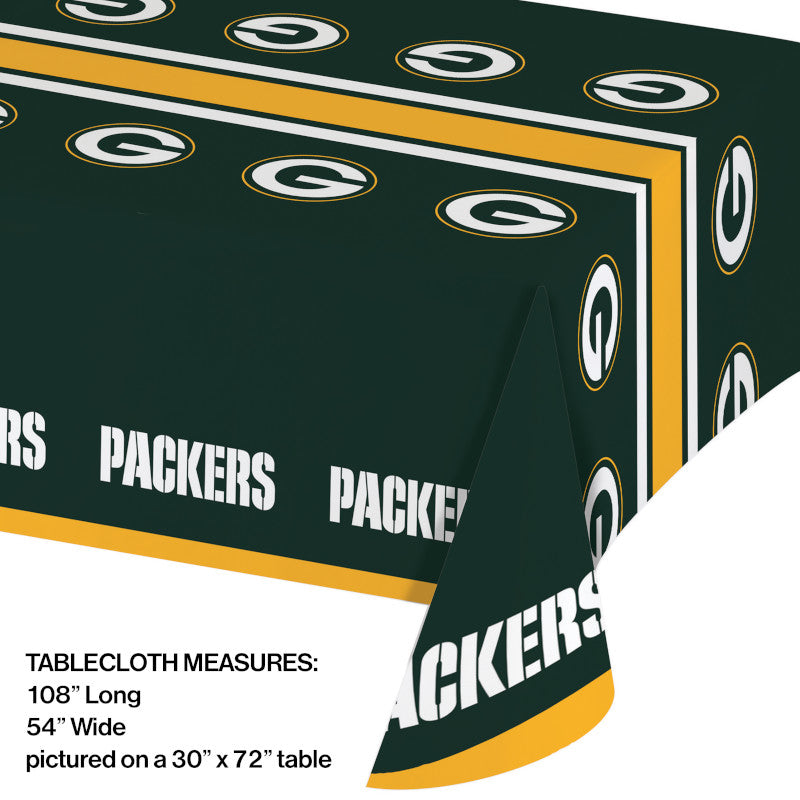 Green Bay Packers Plastic Tablecloth, 54" x 102"
