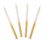 White and Gold Birthday Candles - 16 Pack