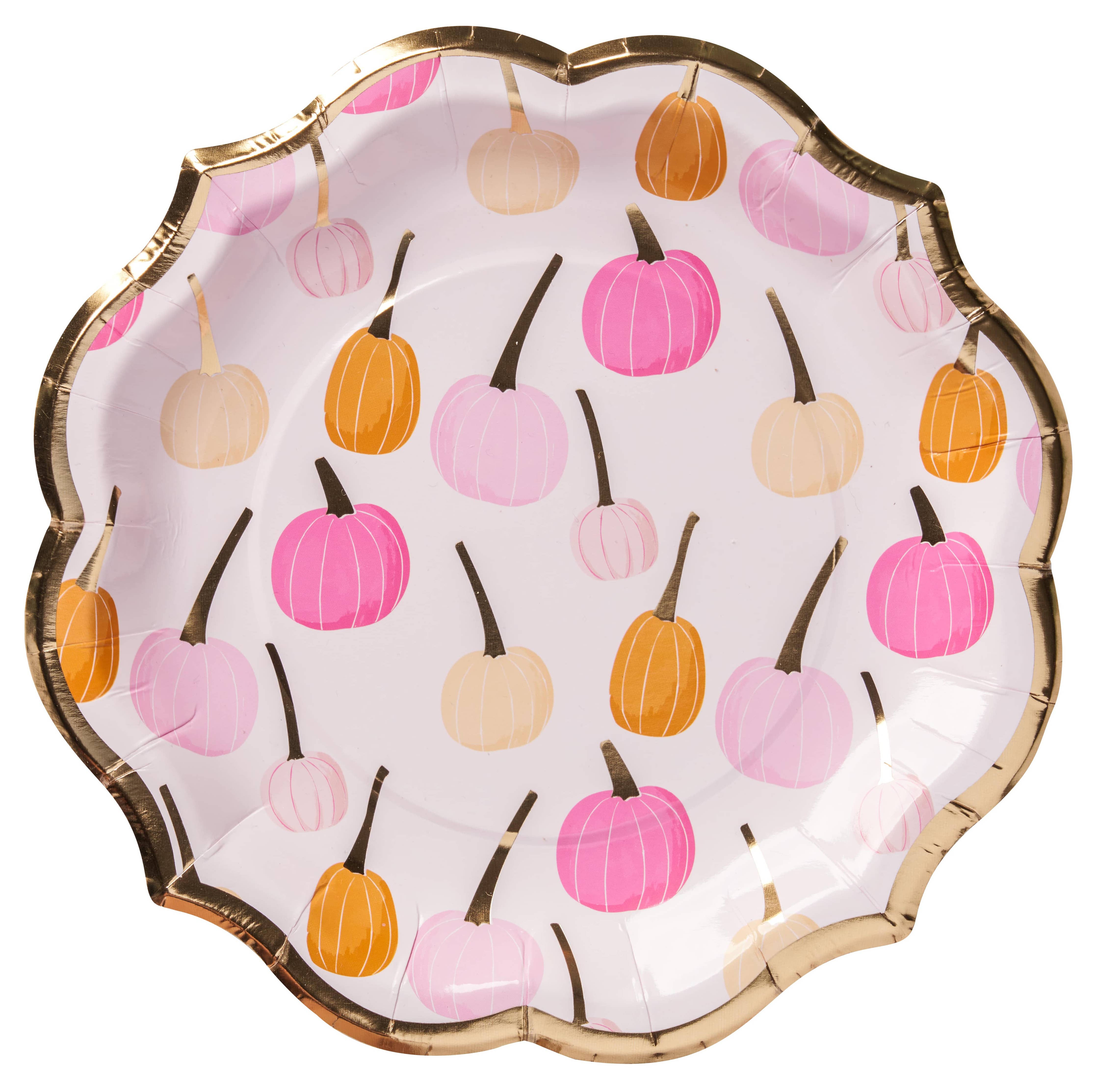 Paper Salad Plate Sweet 'n Spooky Foil/8pk