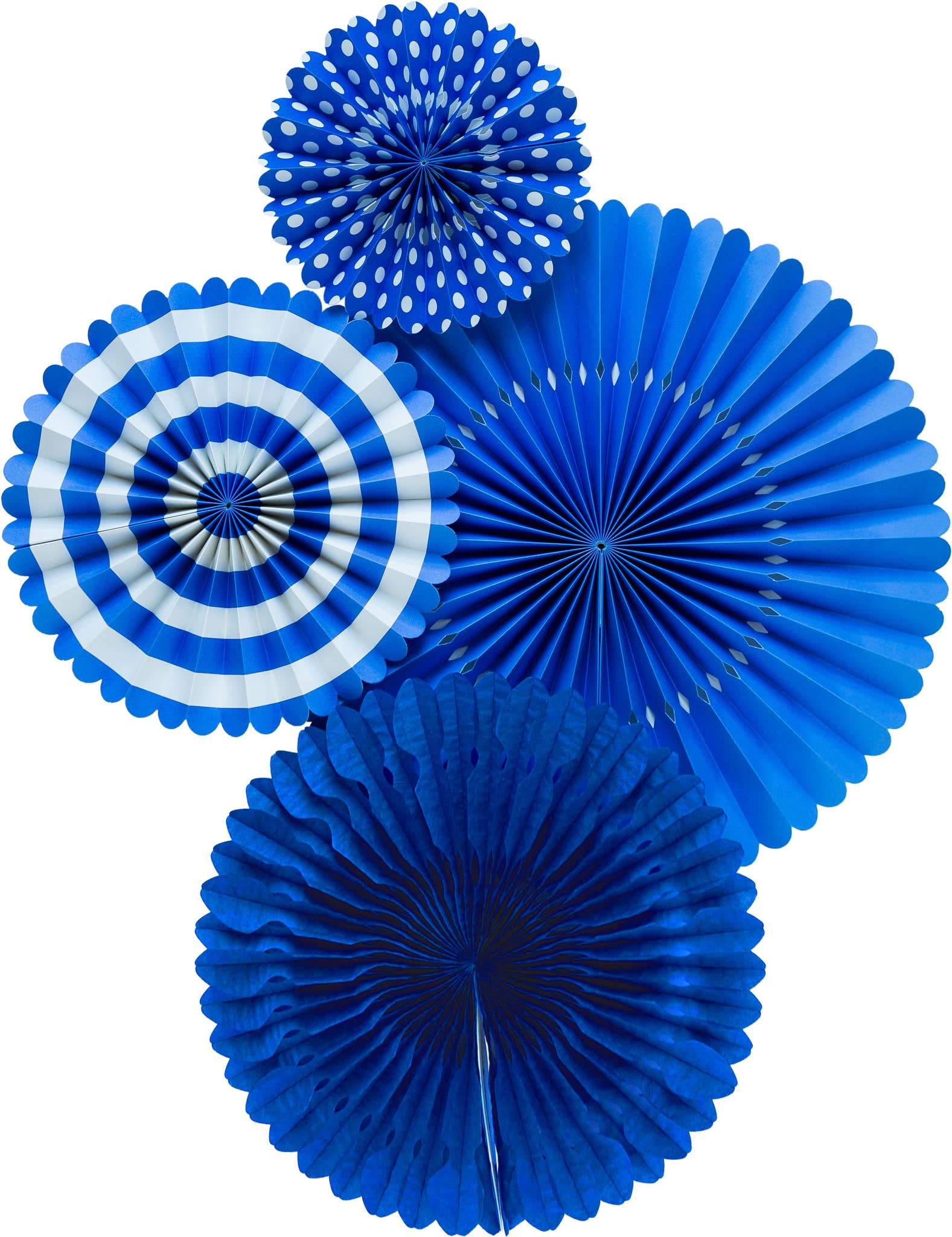 Blue Party Paper Fans