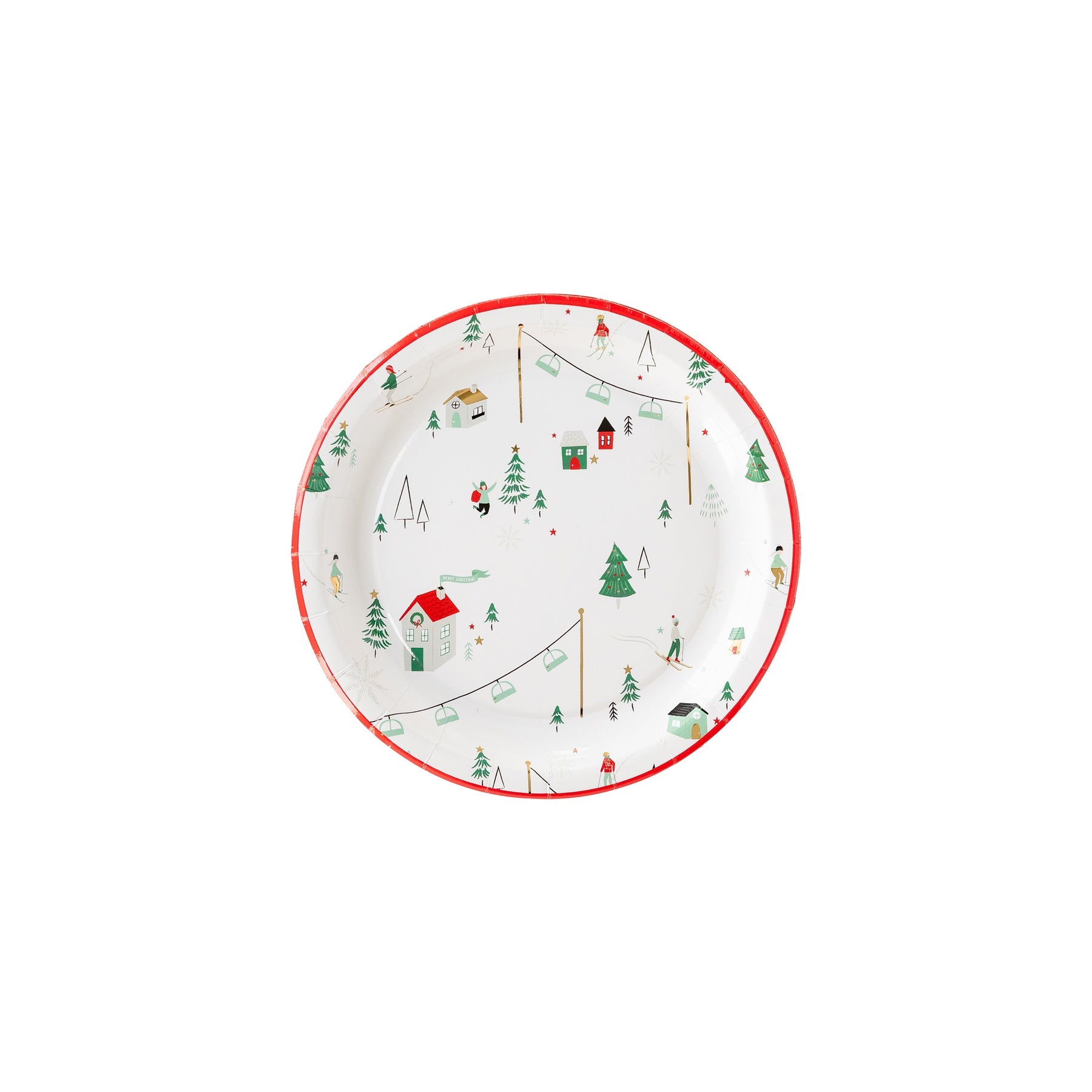 COZY LODGE WINTER SCENE PLATE