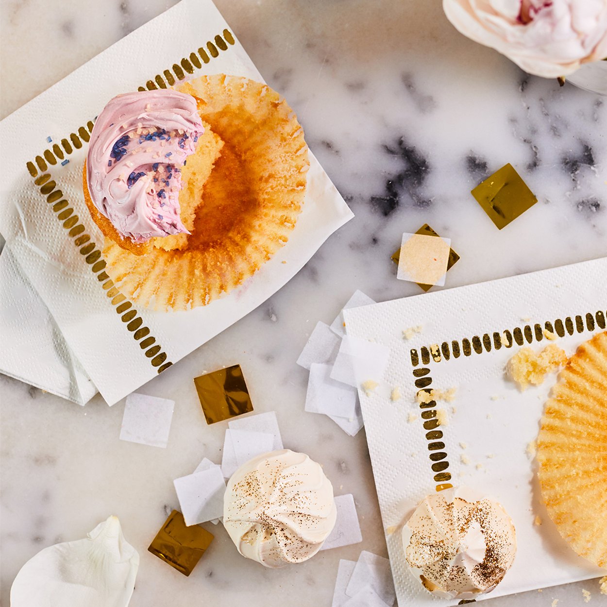 White Brushstroke Cocktail Napkins (25)