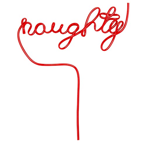 "Naughty" Word Straw