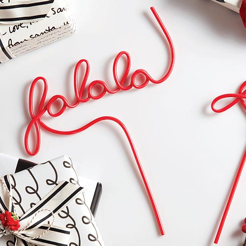 "Falala" Word Straw