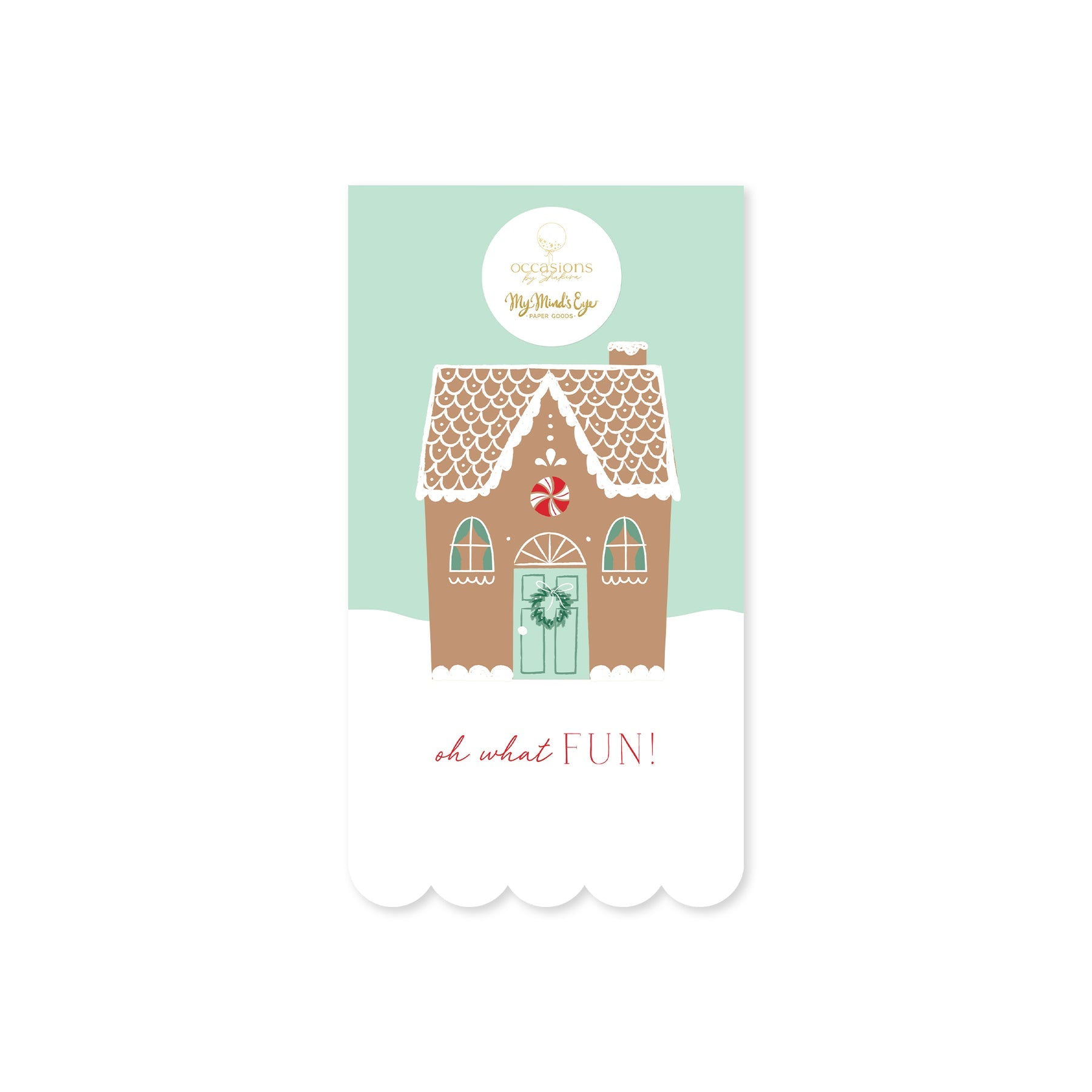 GINGERBREAD SCALLOPED GUEST NAPKIN - Occasions by Shakira Collaboration