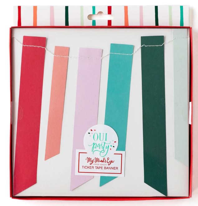 Oui Party Christmas Ticker Tape Banner
