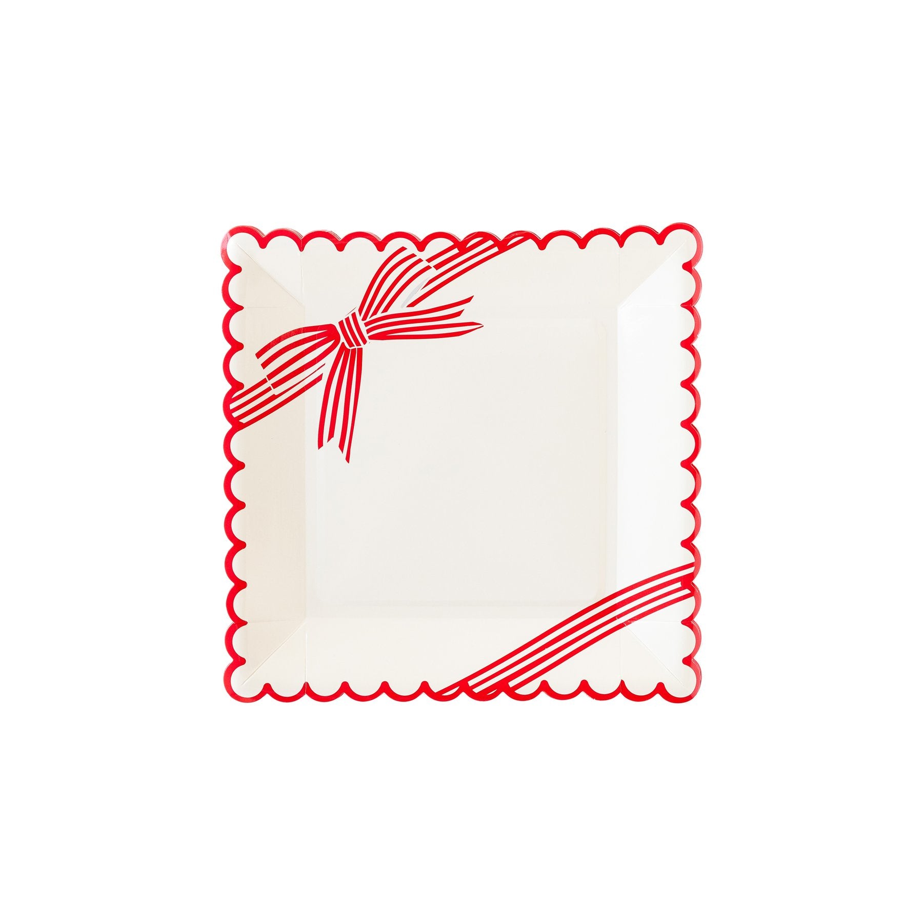 Cream Bow 9" Dinner Plate (8)