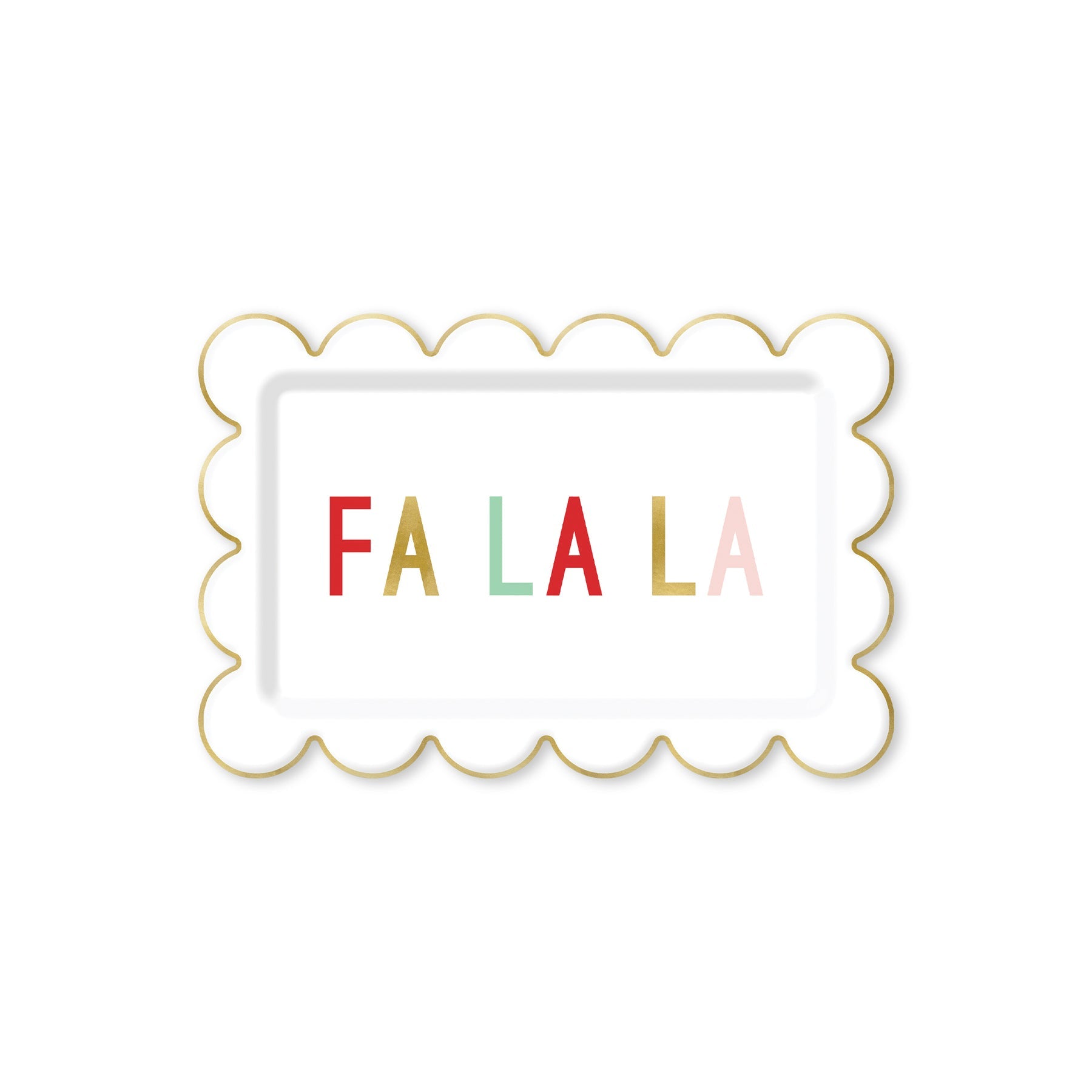 SNOW FUN FA LA LA SCALLOP PLATE