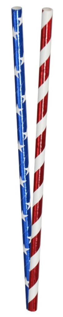 Recyclable Patriotic Paper Straws (15)