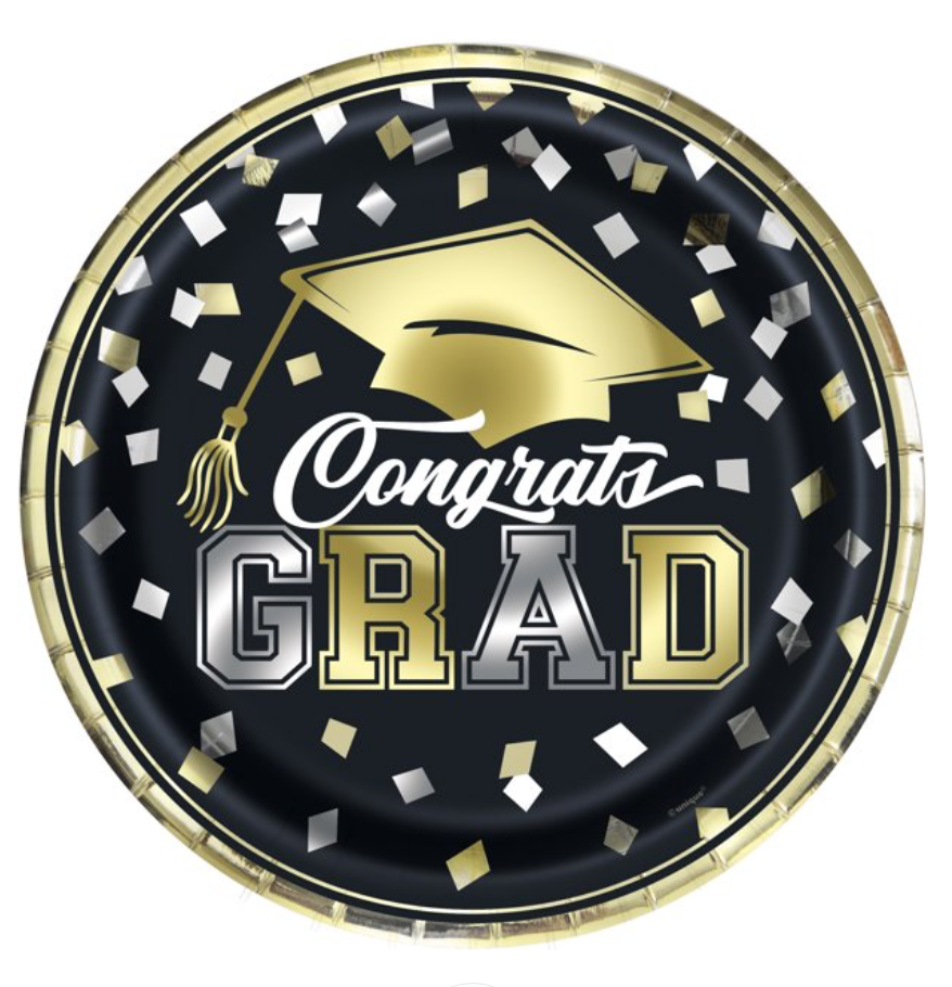 Class of 2021 Graduation Paper Dinner Plates, 9in (8)