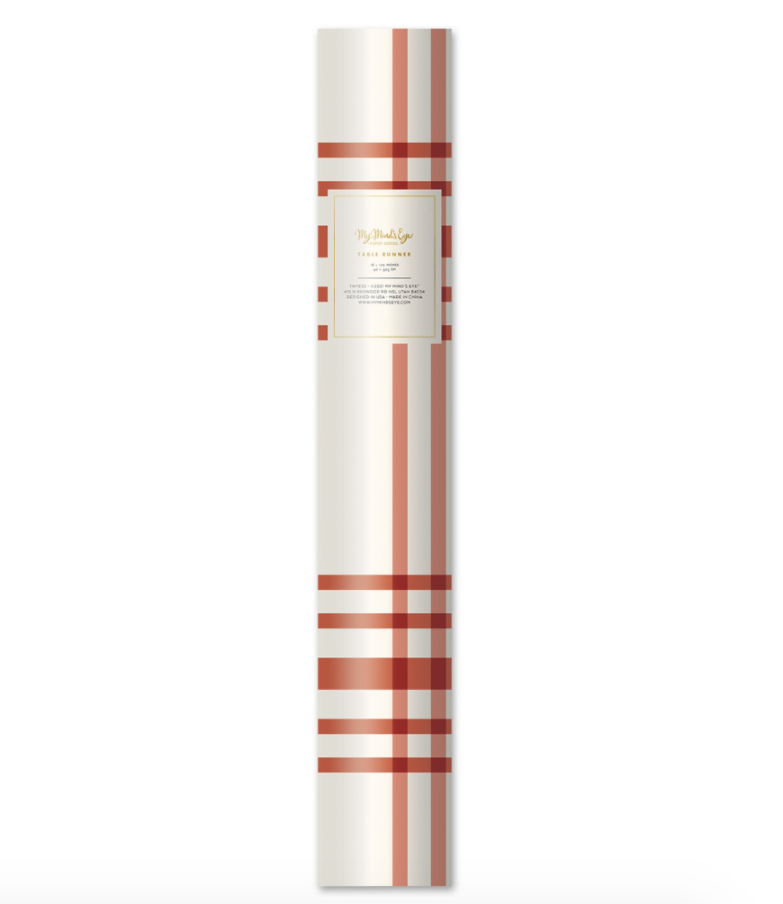 Harvest Plaid Paper Table Runner (1 Roll - 16" x 120")