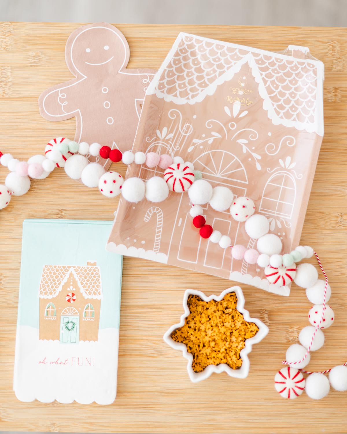 GINGERBREAD MAN SHAPED NAPKIN - Occasions by Shakira Collaboration - Ships Mid-November