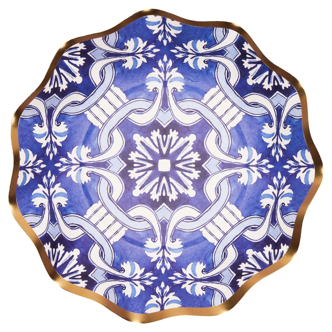 Moroccan Nights Wavy Paper Appetizer/Dessert Bowl (8)