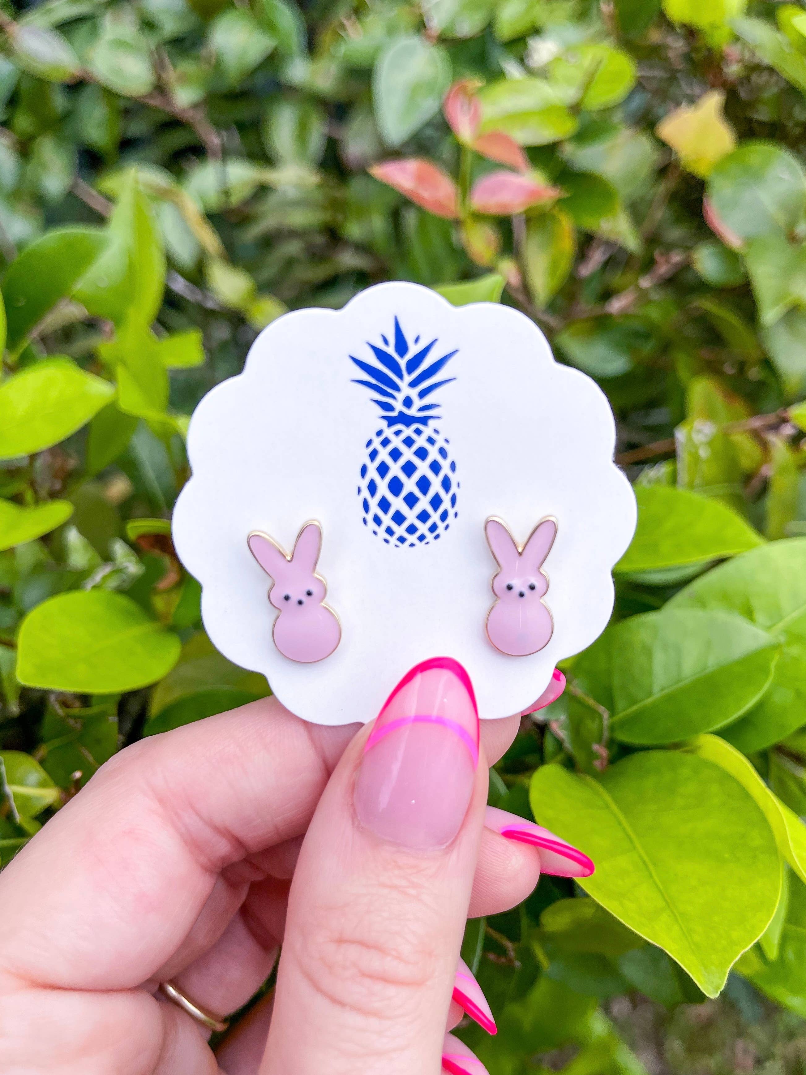 Bunny Enamel Stud Earrings